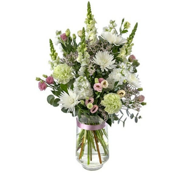 Large Bouquet in Glass Vase